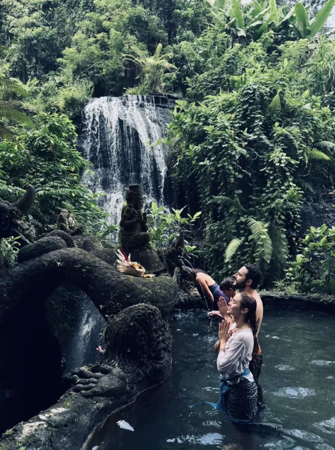 Taman Beji Griya Waterfall Temple — purification ritual
