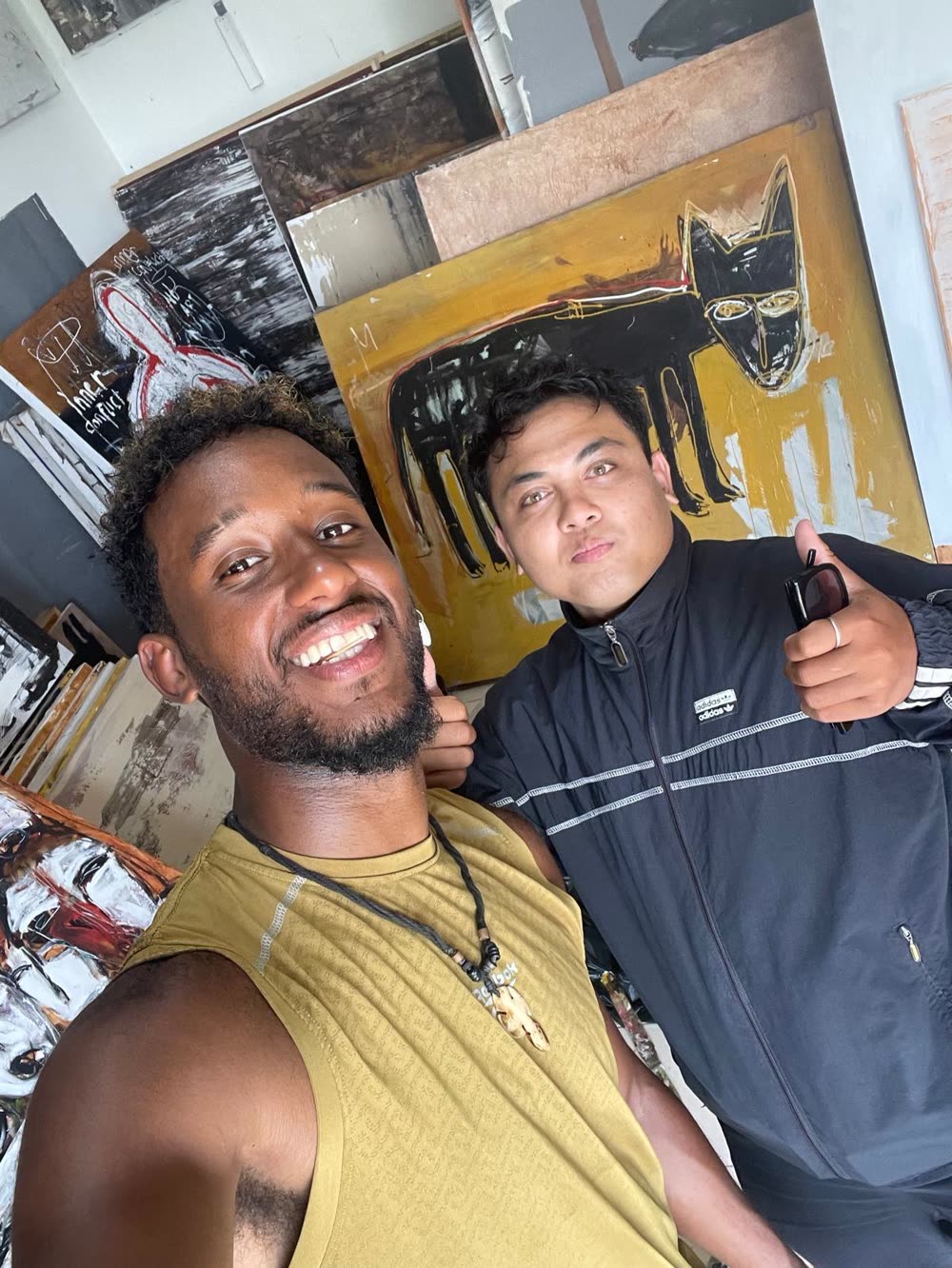 Arya with happy guests in Bali