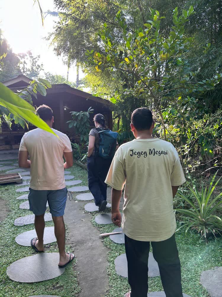 Arya with happy guests in Bali