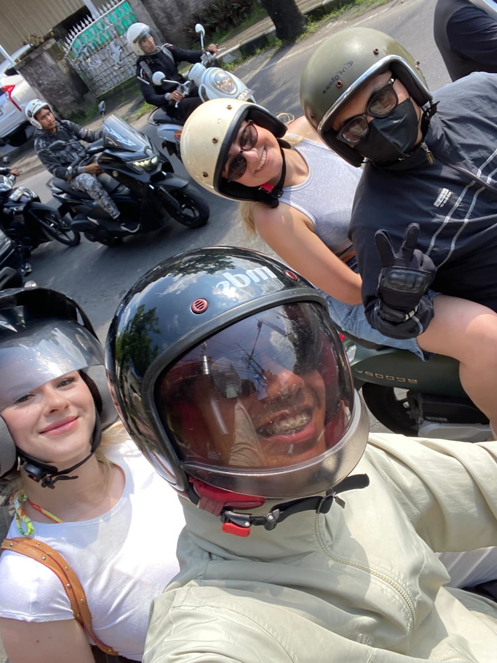 Arya with happy guests in Bali