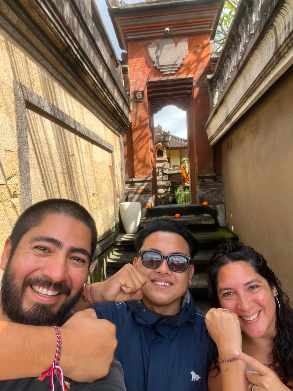 Arya with happy guests in Bali