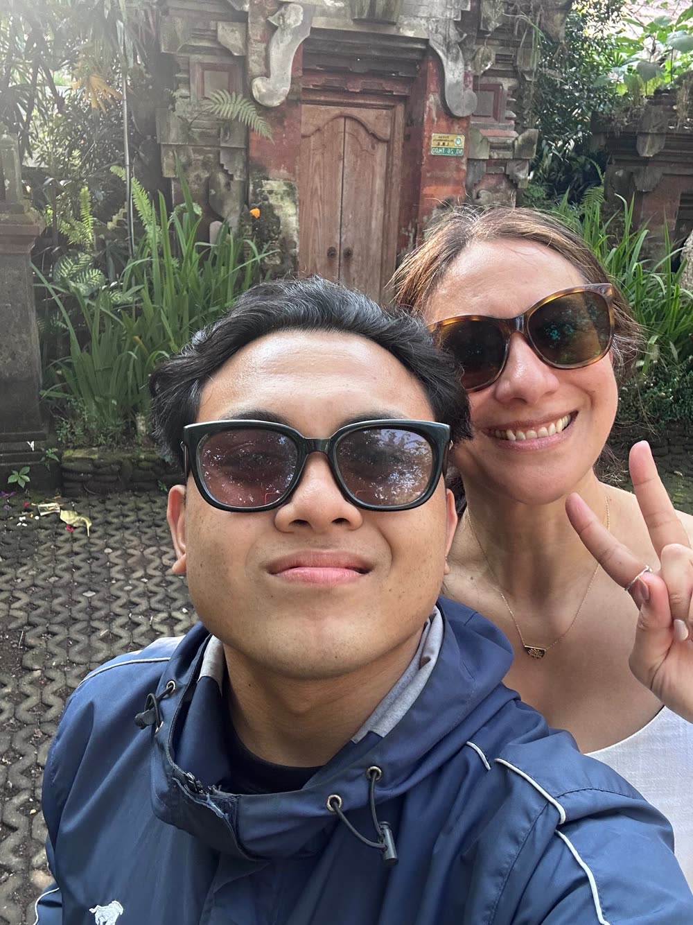 Arya with happy guests in Bali